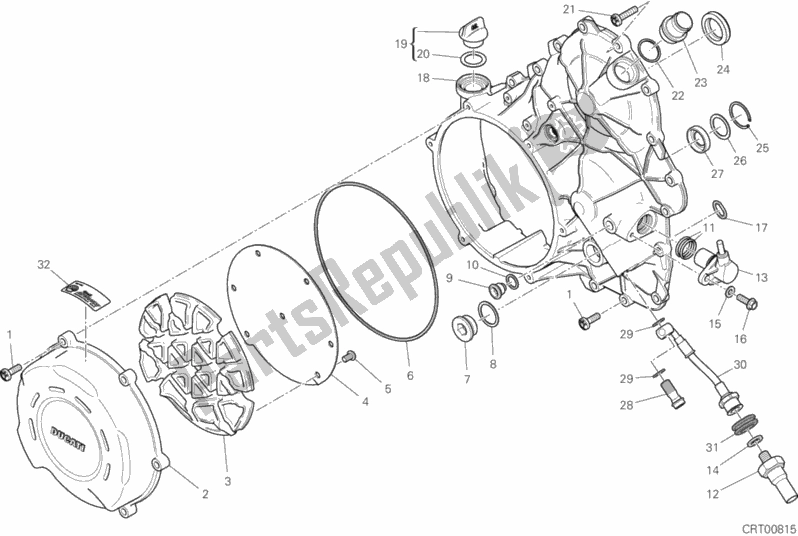 Tutte le parti per il Coperchio Frizione del Ducati Superbike Panigale V4 S Brasil 1100 2019